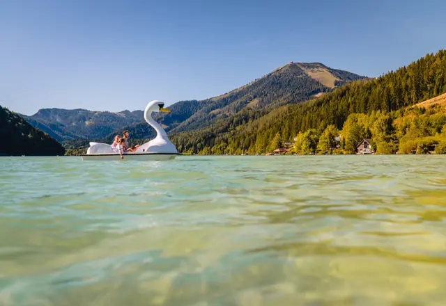 Tretboot auf dem Erlaufsee bei Mariazell